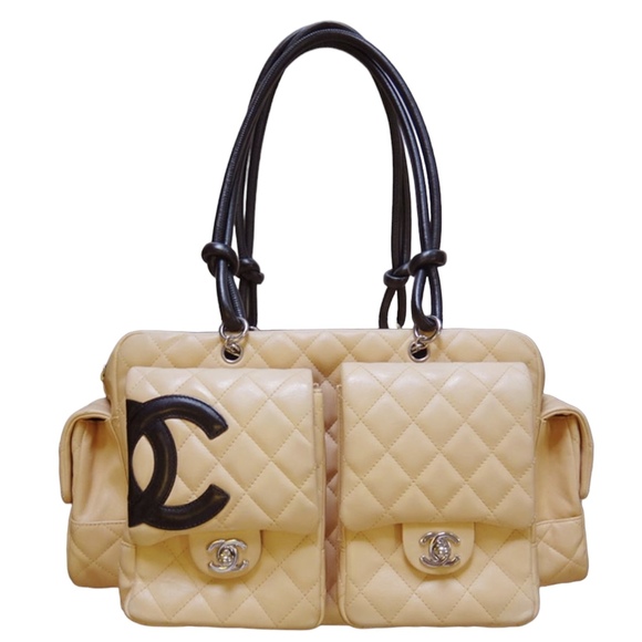 Chanel Cambon Line Multi-Pocket Leather Beige - Picture 1 of 8